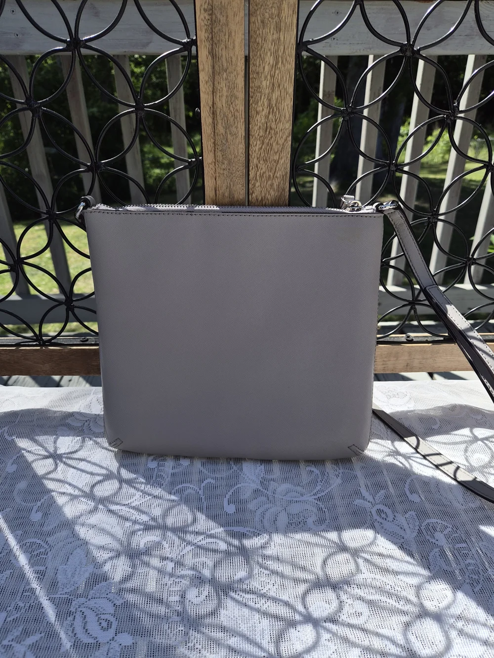 kate spade New York Grey Saffiano Leather Crossbody Bag - Picture 6 of 9